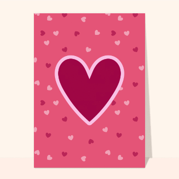 Coeur vibrant sur fond rose tendre