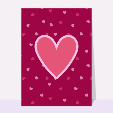 Coeur rose doux sur fond vibrant d'amour
