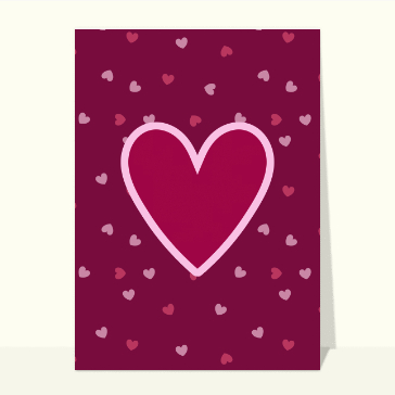 Coeur central sur fond doux en couleurs