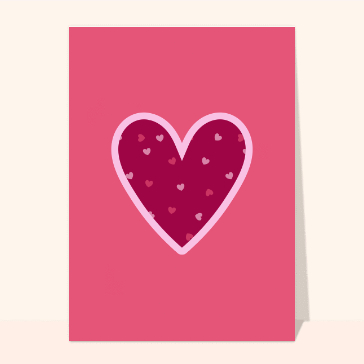 Coeur doux aux multiples nuances rose