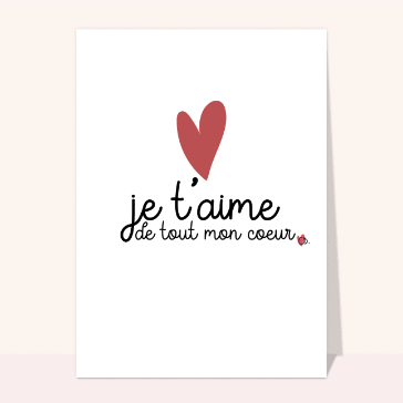 Je t'aime de tout mon coeur en couleur