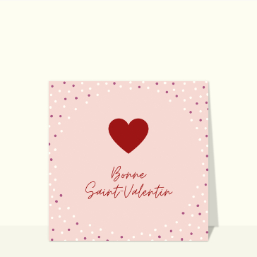 Coeur rouge au doux fond pastel pour aimer