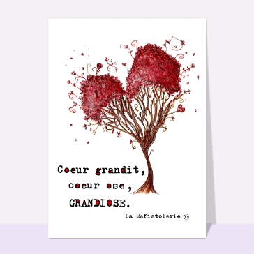 Coeur grandissant sous un ciel d'amour