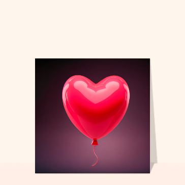 Coeur en ballon pour une d&eacute;claration d'amour