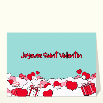 Coeur joyeux et cadeaux pour la Saint Valentin