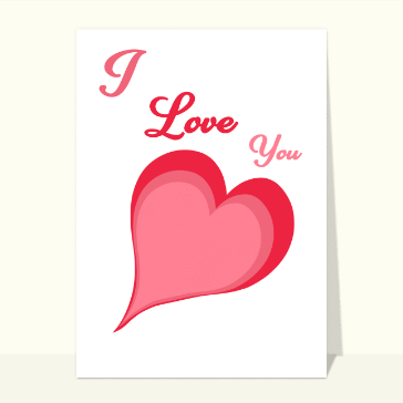 I Love You dans un c&oelig;ur color&eacute;