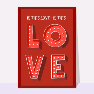 Love en grandes lettres lumineuses