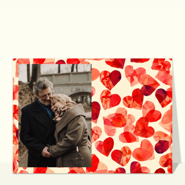 Coeurs aquarelle &eacute;clatants pour d&eacute;clarer votre amour