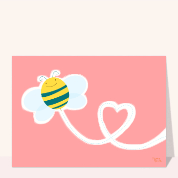 Abeille joyeuse pour un amour doux