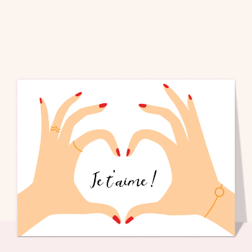 Main en c&oelig;ur pour une d&eacute;claration d'amour