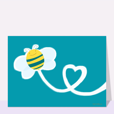 Abeille joyeuse pour c&eacute;l&eacute;brer notre amour