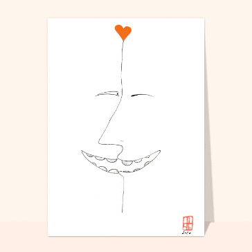 Sourire et coeur pour c&eacute;l&eacute;brer notre amour