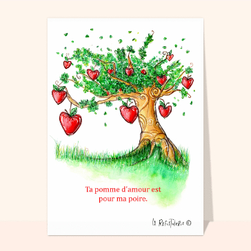 Coeur en arbre pour une d&eacute;claration d'amour