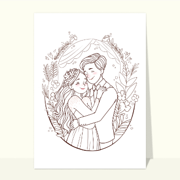 Amour &eacute;ternel illustr&eacute; pour le mariage