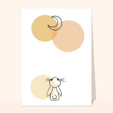 Une lune et un lapin pour une grande joie
