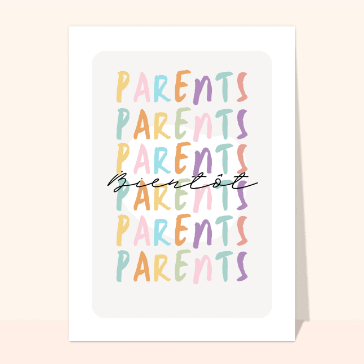 Parents, une douce nouvelle &agrave; partager