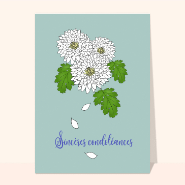 Fleurs blanches pour un message sinc&egrave;re