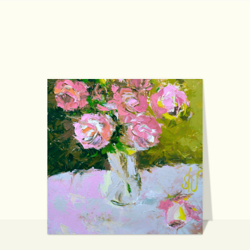 Fleurs roses pour un hommage d&eacute;licat