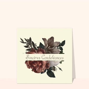 Fleurs &eacute;l&eacute;gantes pour un soutien r&eacute;confortant