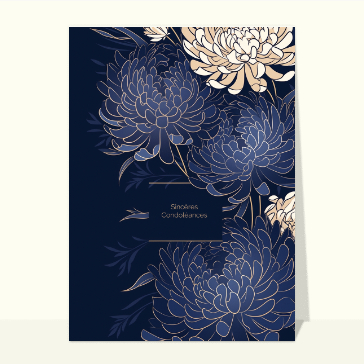 Fleurs apaisantes sur fond bleu profond