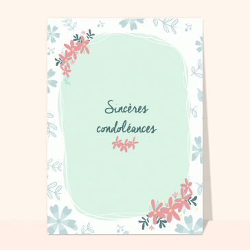 Douces pens&eacute;es avec fleurs d&eacute;licates