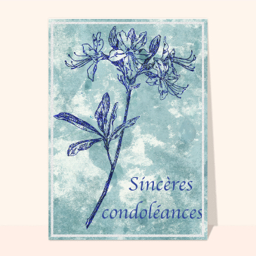 Fleurs bleues pour un hommage sinc&egrave;re