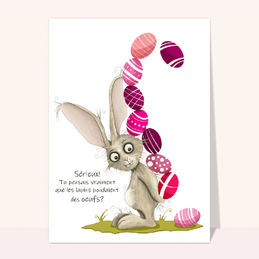 Lapin surprenant et &oelig;ufs color&eacute;s