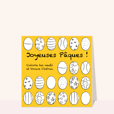 Oeufs &agrave; colorier pour un P&acirc;ques amusant