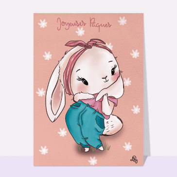 Lapin coquin en pantalon pour P&acirc;ques