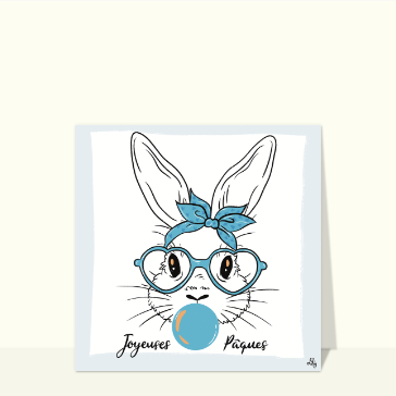Lapin farceur en lunettes pour P&acirc;ques