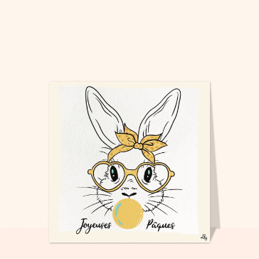 Lapin malicieux avec lunettes de P&acirc;ques