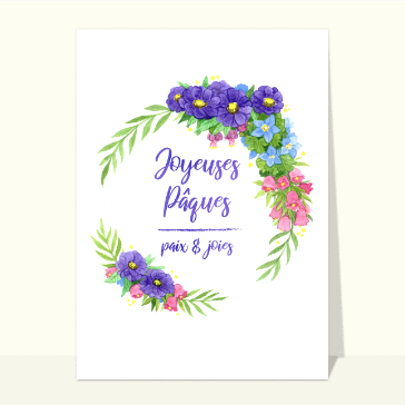 Couronne florale pour un printemps color&eacute;