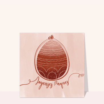 Oeuf de P&acirc;ques &eacute;l&eacute;gant sur fond pastel