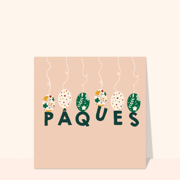 Oeufs suspendus pour une P&acirc;ques festive