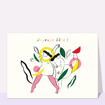 Joyeuse f&ecirc;te avec danse et couleurs vives