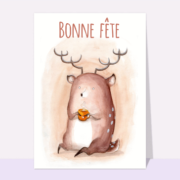F&ecirc;te chaleureuse avec un petit cerf
