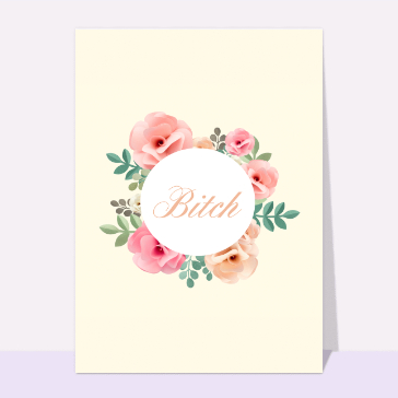 Bitch &eacute;l&eacute;gante au c&oelig;ur floral et sexy
