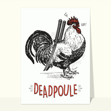 Poule samoura&iuml; : l'humour &agrave; la ferme