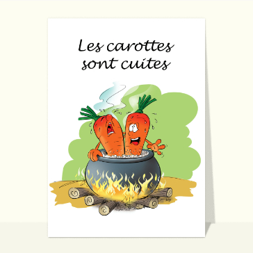 Les carottes dans le chaudron bouillent