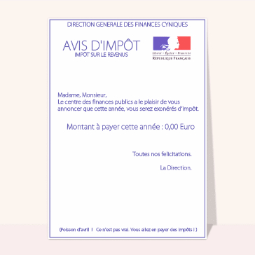 F&eacute;licitations, vous &ecirc;tes exon&eacute;r&eacute; d'imp&ocirc;t !