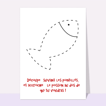D&eacute;coupe et accroche ton poisson farceur