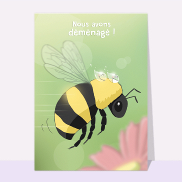 Abeille en route vers notre nouveau nid