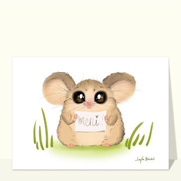 Merci touchant avec un petit animal mignon