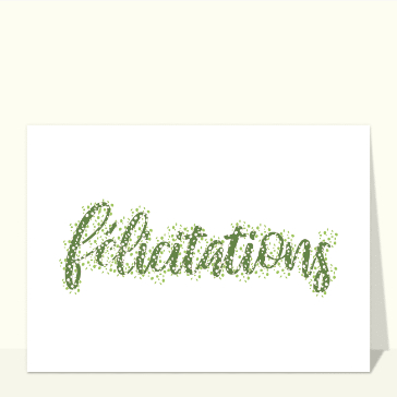 F&eacute;licitations v&eacute;g&eacute;tales et festives