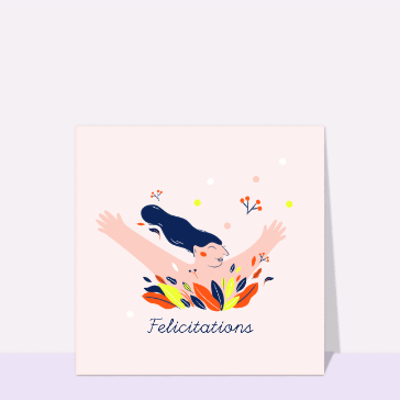 F&eacute;licitations avec une danse de fleurs