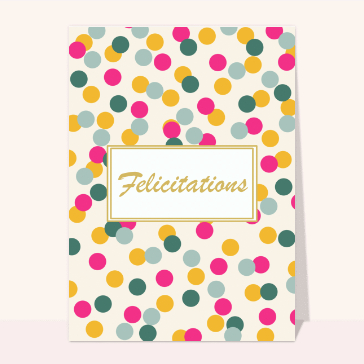 F&eacute;licitations p&eacute;tillantes en confettis color&eacute;s