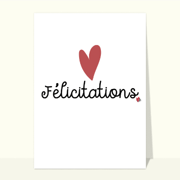 F&eacute;licitations avec un c&oelig;ur rempli d'amour