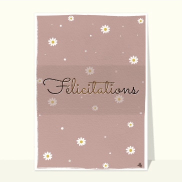 F&eacute;licitations aux fleurs &eacute;toil&eacute;es &eacute;clatantes