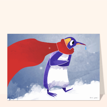 Pingouin en rouge pour des jours meilleurs