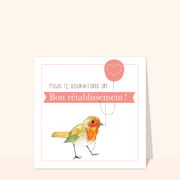 Oiseau joyeux pour un prompt r&eacute;tablissement